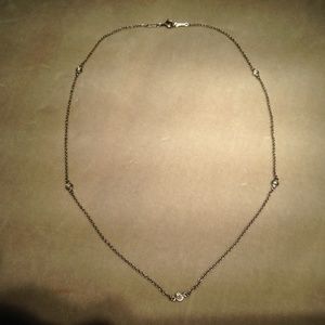 Tiffany Platinum Necklace with 5 Diamonds